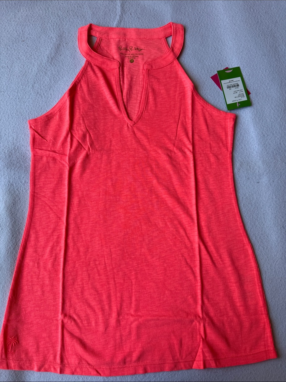 Lilly Pulitzer Arya tank Pink Sun Ray Soft Jersey knit Halter Tank Top XS